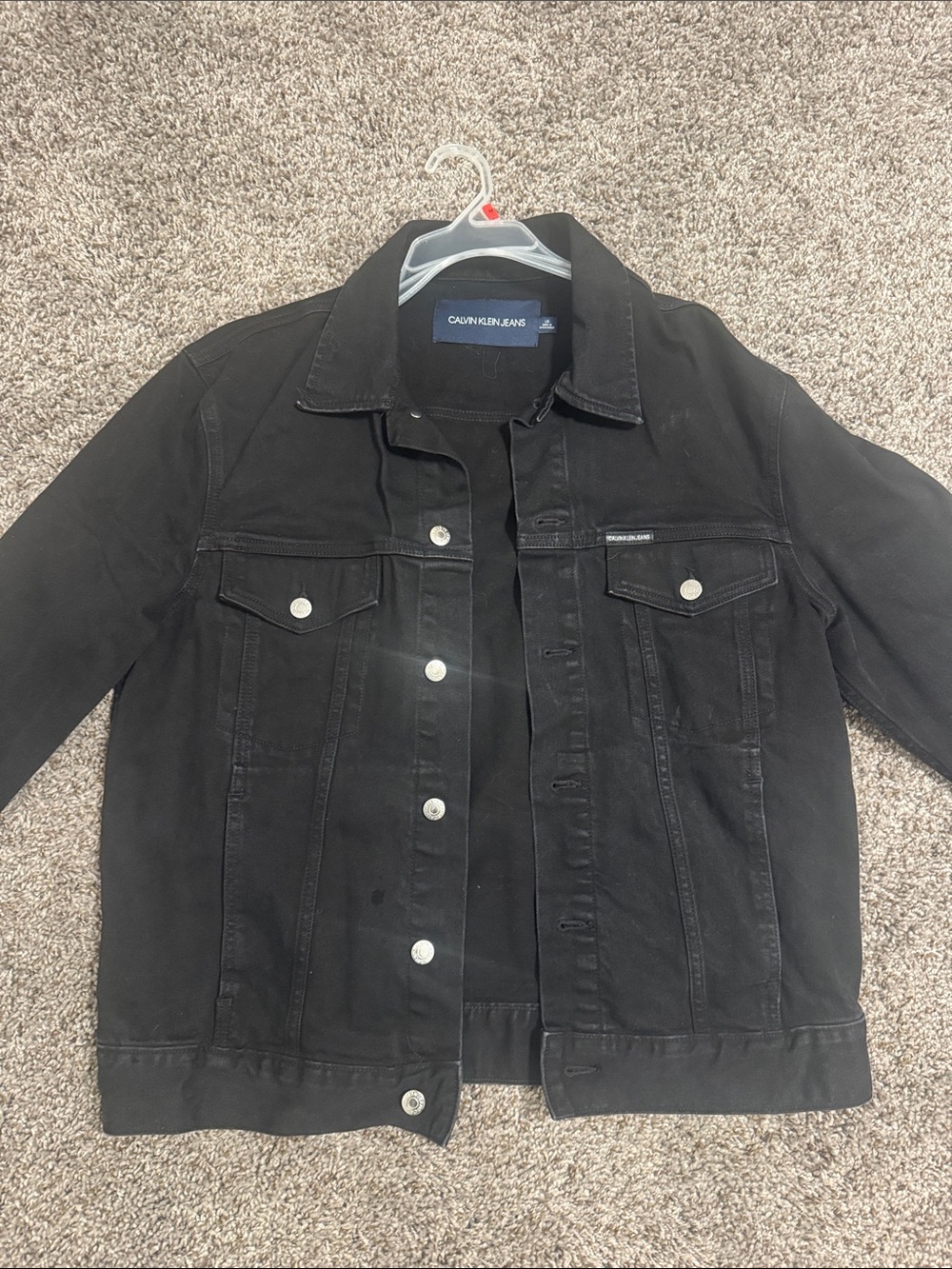 Calvin Klein Jeans Black Denim Trucker Jacket